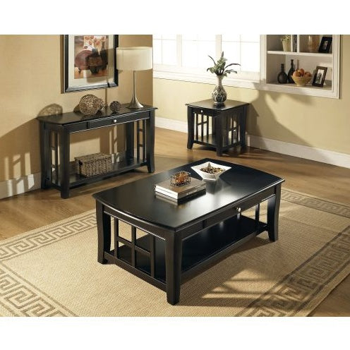 Classic Styling With Ebony Finish - Affordable Occasional Tables
